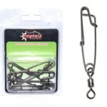 Captain Karabina Klips 2x80mm 5'li Paket Black Nikel