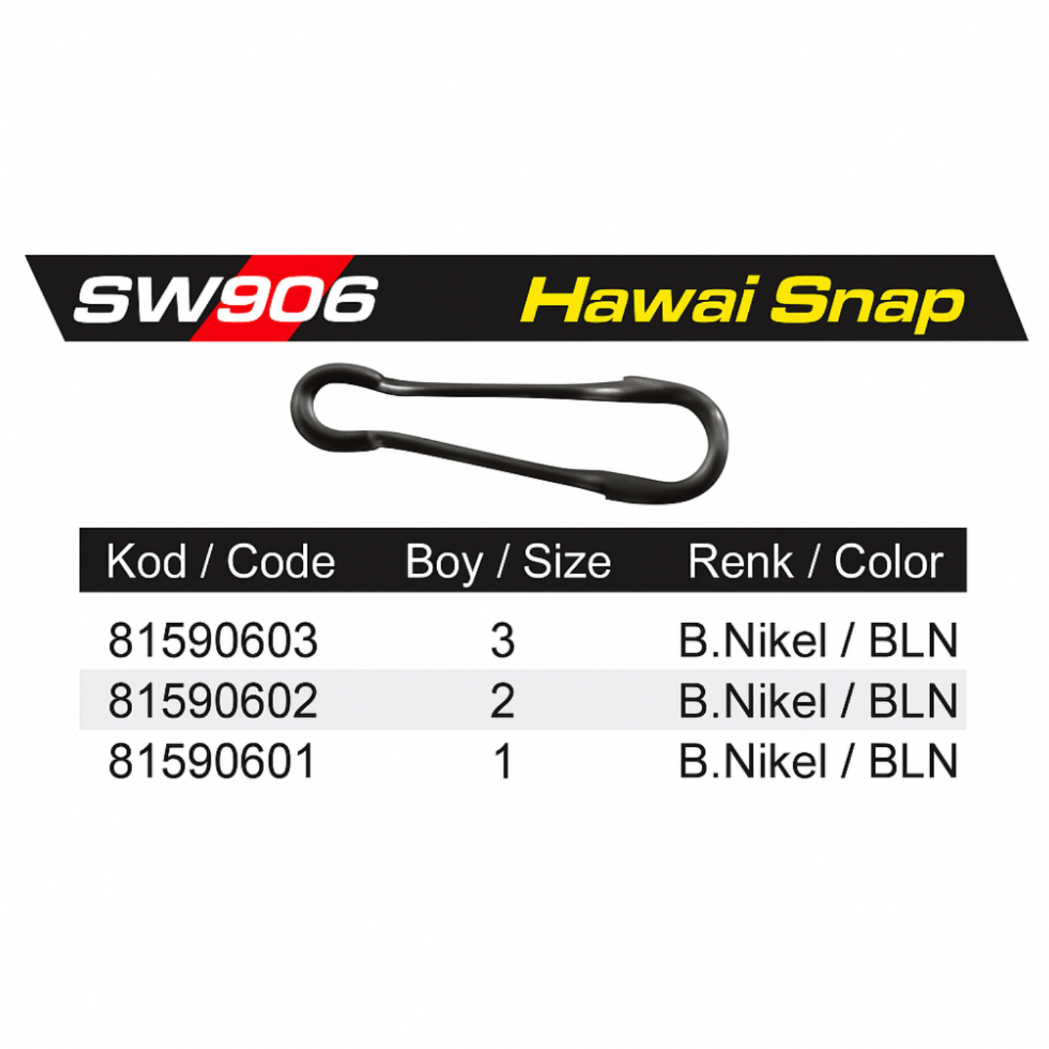 Protackle SW906 Hawai Snap 12adet